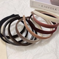 [블랙핑크 로제 착용] 러블리 벨벳 얇은 머리띠 헤어밴드 9color