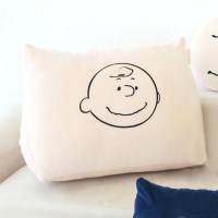 스누피 찰리 극세사 삼각등쿠션 바른자세 등받이 원룸 헤드쿠션 (솜