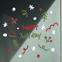 크리스마스팡팡 겨울 창문 유리 거울 데코 스티커 시트지