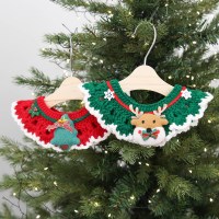 유앤펫 강아지 고양이 크리스마스 캐롤 니트 케이프(ver2)