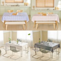 PVC 방수 체크 식탁보 테이블보 7colors 3size
