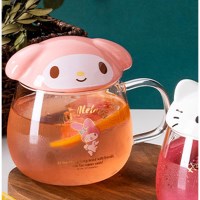마이멜로디 입체 뚜껑 유리컵C14088
