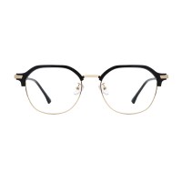 Philip BLACK GOLD 다각 하금테 안경