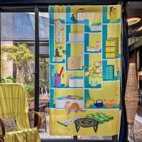 한국화 시리즈 02 책가도 송화색 대형 - 한국 전통 패브릭포스터