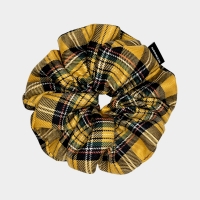 [레키문] HIGH-TEEN SCHOOL CHECK SCRUNCHIE_YELLOW