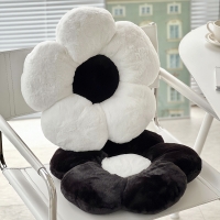 블랙앤화이트 꽃모양 방석 의자 등쿠션 반려동물 쇼파 쿠션 2colors