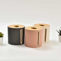 국산 가죽 원목 롤 티슈케이스 사이드 3color