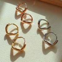 여성 데일리 민아 커브링 귀걸이 이어링