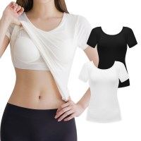[어나더디] 투인원 데일리 모달 브라캡 티셔츠 1+1 반팔 2color 브라