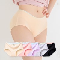 [어나더디] 5개세트 5color 순면 노라인 심리스 코튼 팬티 무봉제
