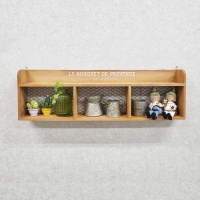 보네르 원목 우드 철망 3칸 선반