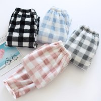 [1+1] 포근하게 극세사 남녀공용 커플 체크 수면바지