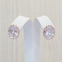 [애슬릿]925 실버 큐빅 원형 미니 은 침 이어링 귀걸이