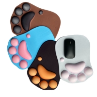 손목보호 쿠션 마우스패드 고양이 발바닥 젤패드 4색상