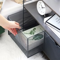 브릿지 모듈 미니 철망 수납함 그레이 L