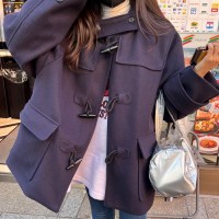 [남녀공용/울10%] 앤디 오버핏 떡볶이 후드 숏 코트 3 color