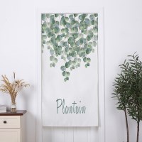 북유럽풍 보태니컬 중문 주방 패브릭 가림막 커튼