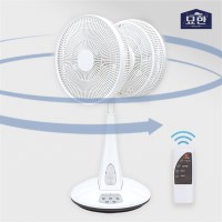 묘한 360도 트윈 헤드 양방향 선풍기