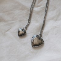 사진 넣는 로켓 빈티지 하트 써지컬 스틸 목걸이 2color