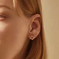 [장나라 착용] 18k gold plated clover-earring