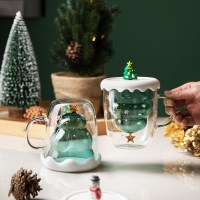 커피잔 머그잔 3D 2층 눈사람 머그컵 크리스마스트리