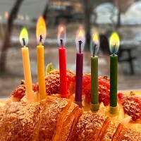 무지개초 12개입 도깨비초 불꽃 레인보우 촛불 캔들 생일 케이크초