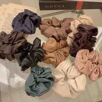 [1+1][10color] 시크 비건레더 레자 가죽 곱창 머리끈