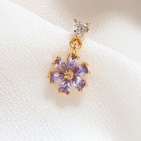 여성 서지컬스틸 퍼플 달랑이 피어싱 무알러지