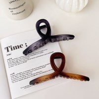 13cm 빅사이즈 레오파드 그라데이션 헤어 집게핀 2p