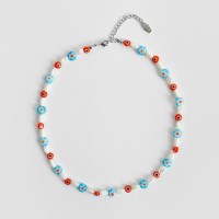venezia flower necklace (SKY ORANGE)