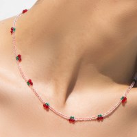 cherry crystal necklace