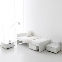 싱글 수납 침대 다용도 침대프레임 슬라이딩 수납장 공간절약 원룸 