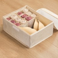 린넨 덮개형 속옷정리함(13칸) (베이지)