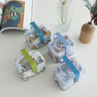 사각 손잡이 토끼 틴박스 (4 color)