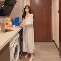 여성 홈웨어 원피스 잠옷 실내복 공주 롱원피스 잠옷