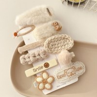 봄 아기 유아 아동 헤어핀 내추럴 머리핀 똑딱핀 동물 토끼 곰돌이 