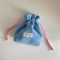 terry string pouch (blue)
