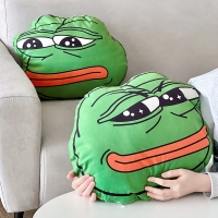 슬픈 개구리 페페 얼굴 양면 쿠션 대형 인형