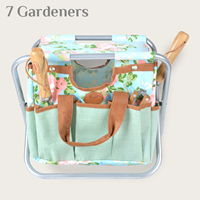 [Made by 7 Gardeners] 영국 로즈 프린팅 가드닝 휴대용 접이식 툴백