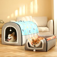 강아지 고양이 쿠션 난방 텐트 하우스 보온 강아지집 3color 5size