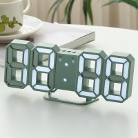 베이지브라운 블링 인테리어 LED 탁상 벽시계 22.5cm