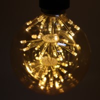 하이룩스 LED 에디슨 3W G95 눈꽃 전구색 볼구 램프