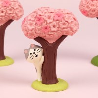[콘콤브레] 데스크에 피어난 핑크빛 벚꽃 피규어♥