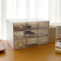 심플 투명 다용도 소품 서랍 보관함 사무실 책상 정리함