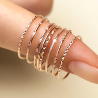 [6종] 14K 커플링 실 금반지 명품 가드링 우정 엄지 검지 레이어드