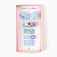 채니봉봉 네모블루 헤어핀세트 유아헤어핀