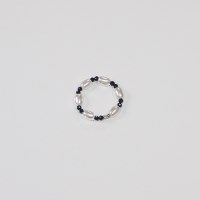 nightblue_pearl_ring 블루화이트 진주비즈반지