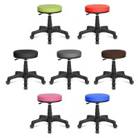 체어포커스 원형스툴 R100BK 회전의자 블랙 편한 1인용 보조 체어