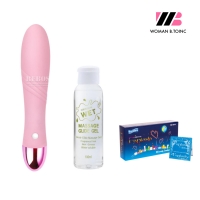 스피어 바이브레터 핑크 콘돔3P 젤100ml 세트
