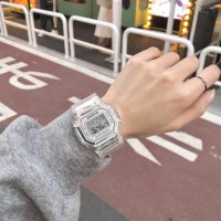 투명 클리어 전자 우레탄 손목 디지털 시계